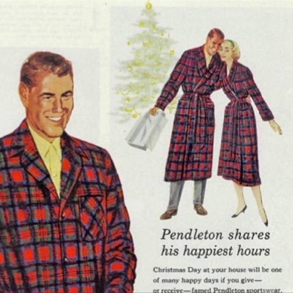 VINTAGE PENDLETON Woolen Mills 100% Virgin Wool Robe size Large NWT - Picture 3 of 13